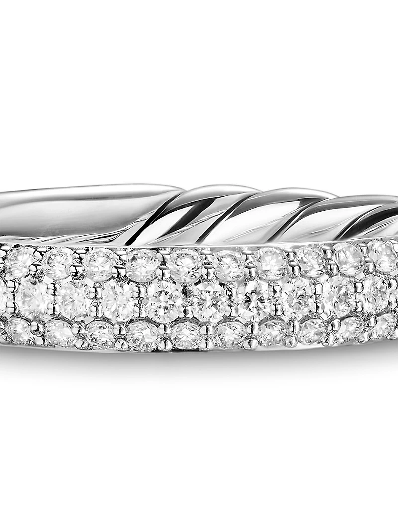 DY Mercer Pavé Band Ring Sterling Silver