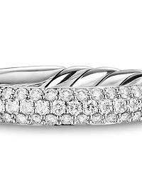 DY Mercer Pavé Band Ring Sterling Silver