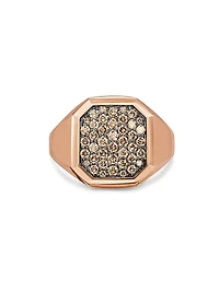 Streamline Signet Ring 18K Rose Gold