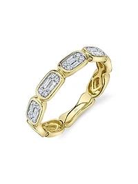 Aleera 14K Yellow Gold & 0.29 TCW Diamond Band Ring