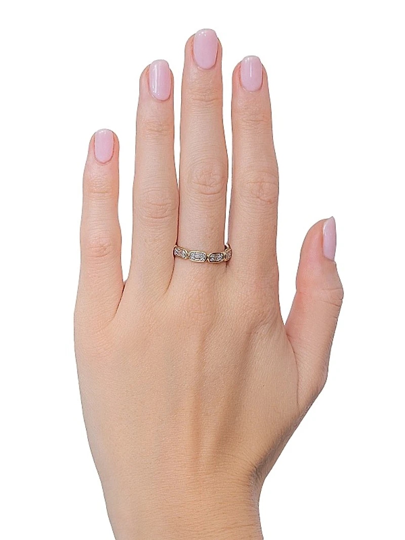 Aleera 14K Yellow Gold & 0.29 TCW Diamond Band Ring