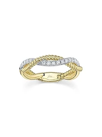Kate Two-Tone 14K Gold & 0.22 TCW Diamond Twisted Ring
