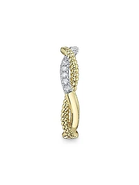 Kate Two-Tone 14K Gold & 0.22 TCW Diamond Twisted Ring