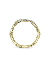 Kate Two-Tone 14K Gold & 0.22 TCW Diamond Twisted Ring
