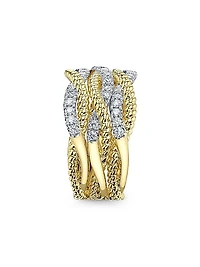 Kate Two-Tone 14K Gold & 0.62 TCW Diamond Multi-Band Ring