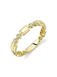 Bailey 14K Yellow Gold & 0.06 TCW Diamond Band
