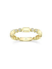 Bailey 14K Yellow Gold & 0.06 TCW Diamond Band