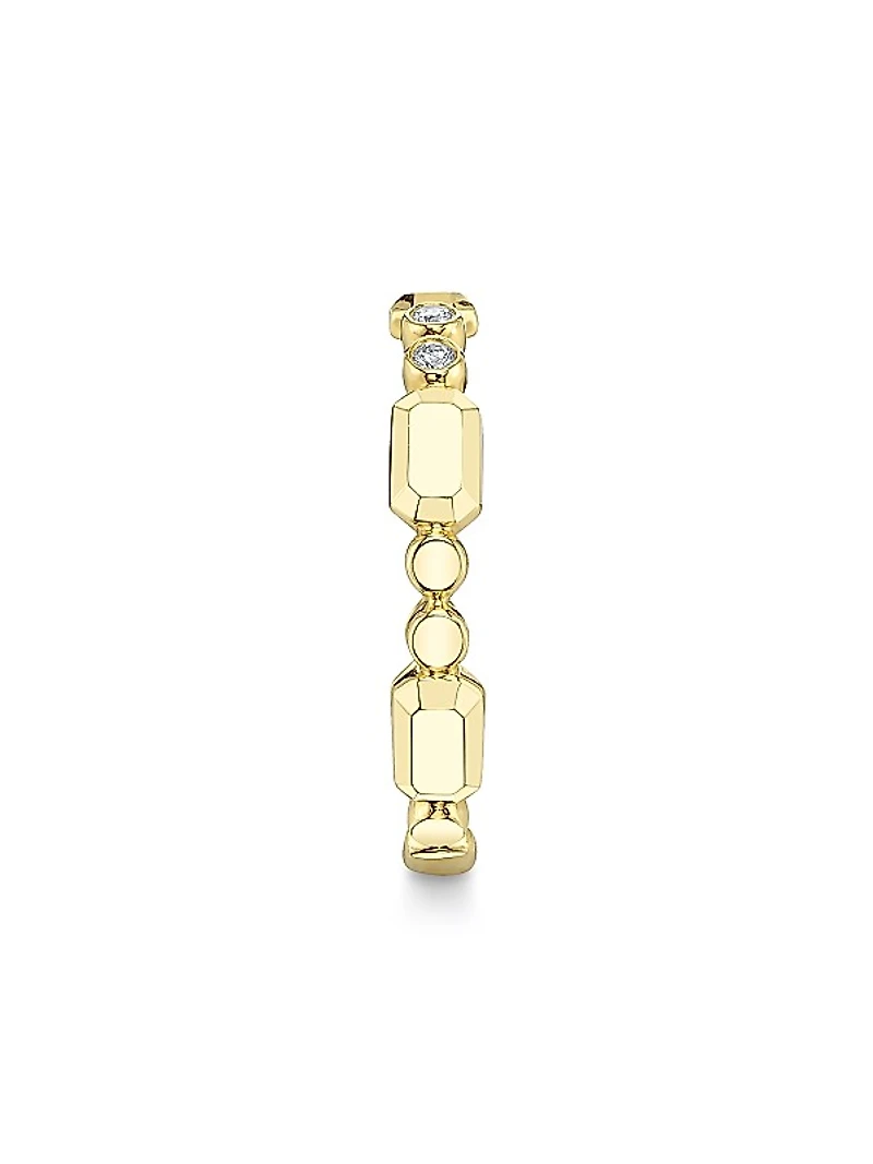 Bailey 14K Yellow Gold & 0.06 TCW Diamond Band