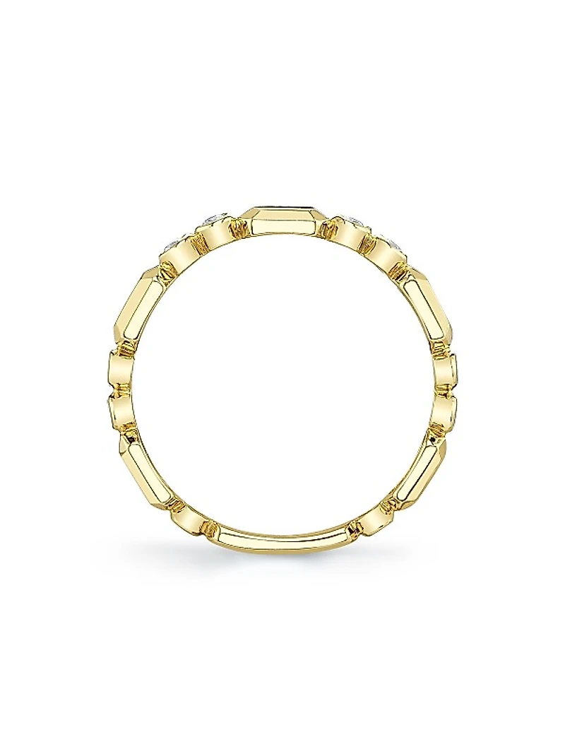 Bailey 14K Yellow Gold & 0.06 TCW Diamond Band