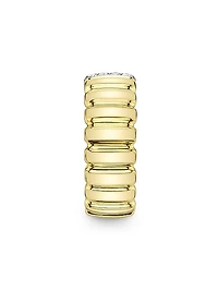 Kate 14K Yellow Gold & 0.07 TCW Diamond Fluted Band