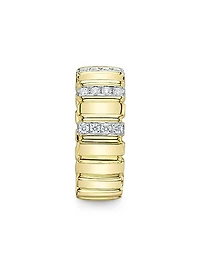 Kate Two-Tone 14K Gold & 0.32 TCW Diamond Fluted Ring
