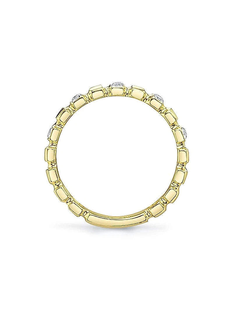 Kate Two-Tone 14K Gold & 0.32 TCW Diamond Fluted Ring
