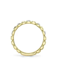 Kate Two-Tone 14K Gold & 0.32 TCW Diamond Fluted Ring