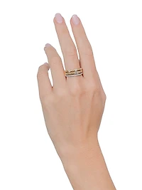 Kate Two-Tone 14K Gold & 0.67 TCW Diamond Triple-Band Ring
