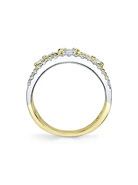 Kate Two-Tone 14K Gold & 0.67 TCW Diamond Triple-Band Ring