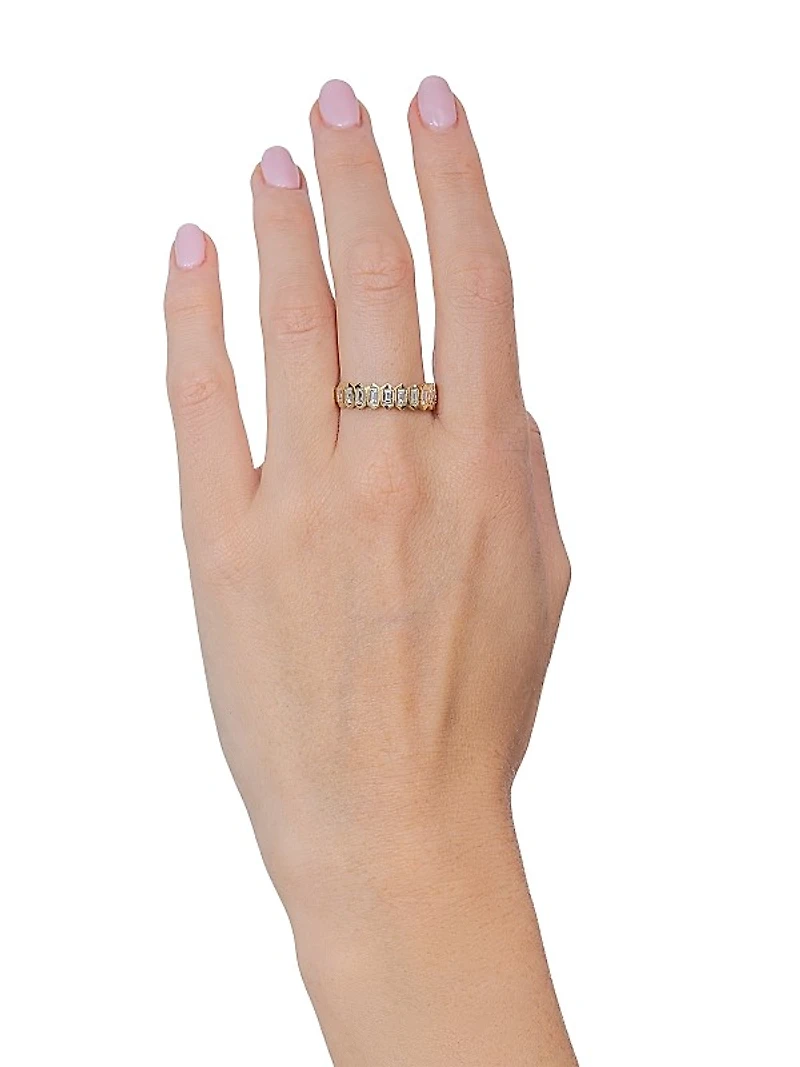 Bailey 14K Yellow Gold & 0.75 TCW Baguette Diamond Band