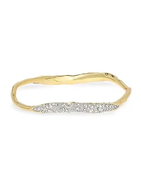 Solanales Two-Tone & Glass Crystal Bangle