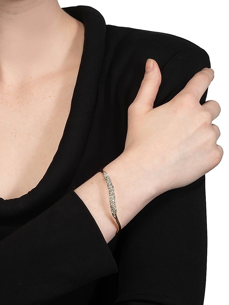 Solanales Two-Tone & Glass Crystal Bangle