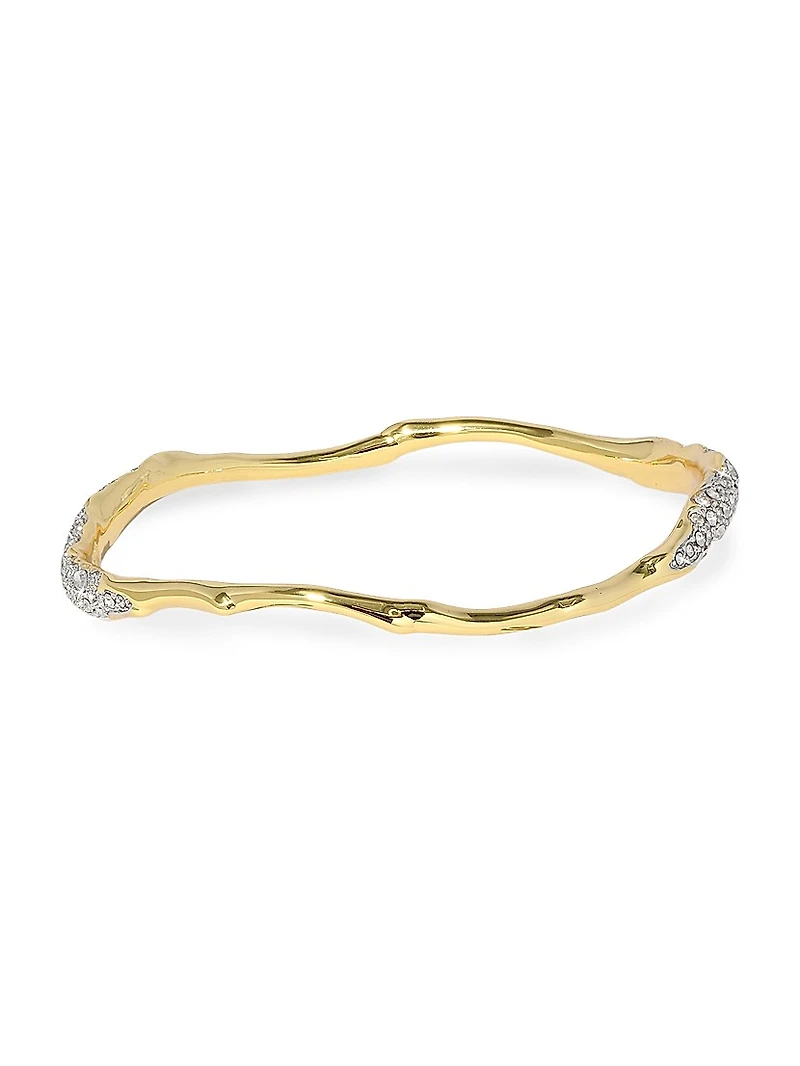 Solanales Two-Tone & Glass Crystal Bangle