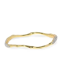 Solanales Two-Tone & Glass Crystal Bangle