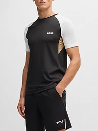 Active Color-Blocked T-Shirt in Moisture-Wicking Fabric