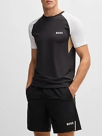 Active Color-Blocked T-Shirt in Moisture-Wicking Fabric