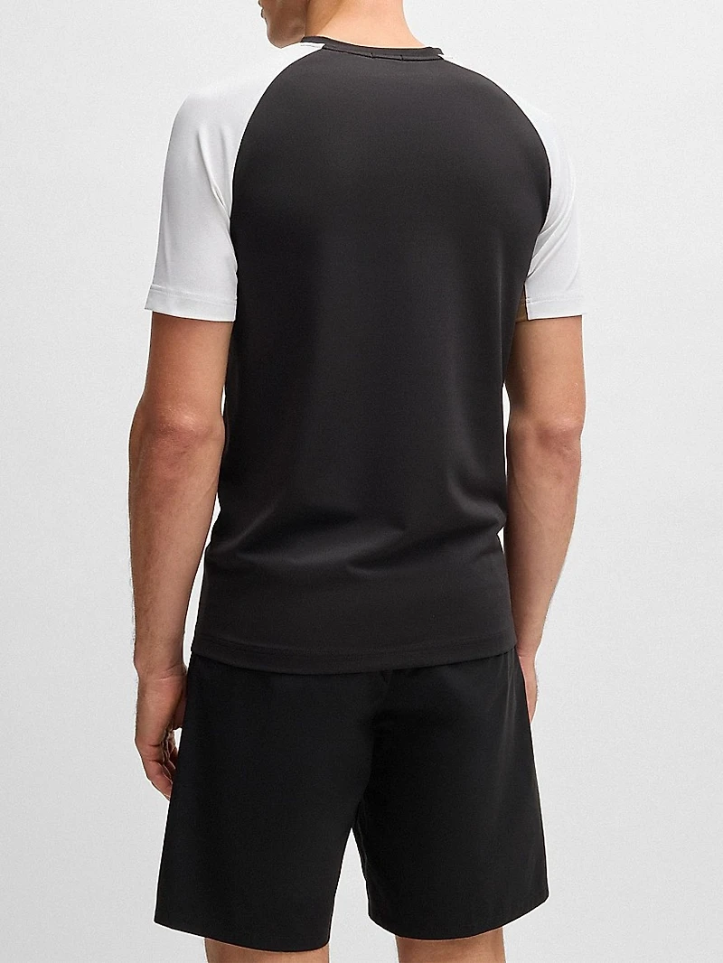Active Color-Blocked T-Shirt in Moisture-Wicking Fabric