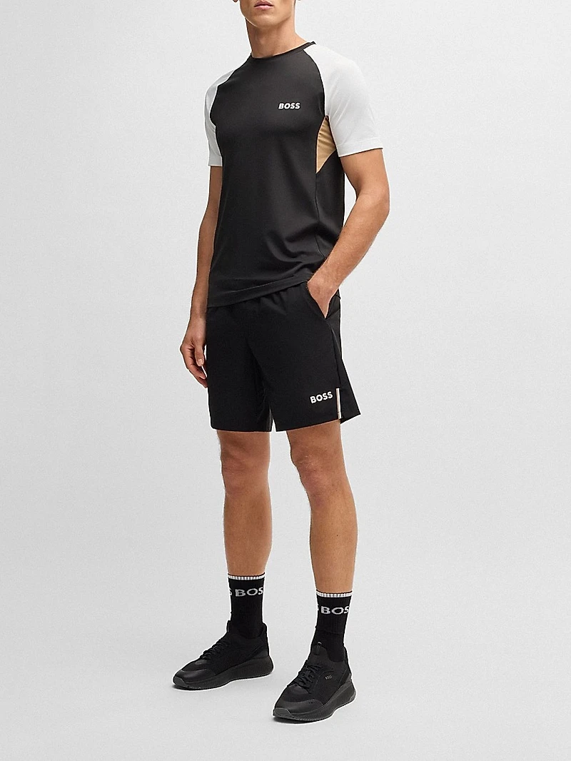 Active Color-Blocked T-Shirt in Moisture-Wicking Fabric