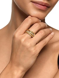 DY Mercer Three Row Ring 18K Yellow Gold