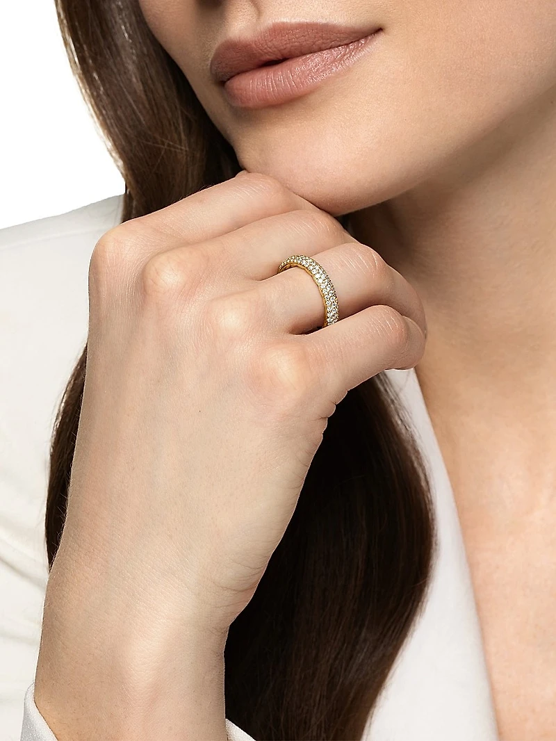 DY Mercer Pavé Band Ring 18K Yellow Gold