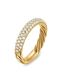 DY Mercer Pavé Band Ring 18K Yellow Gold