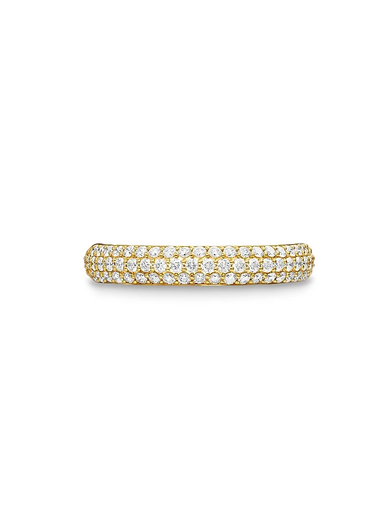 DY Mercer Pavé Band Ring 18K Yellow Gold