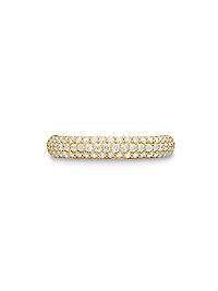 DY Mercer Pavé Band Ring 18K Yellow Gold