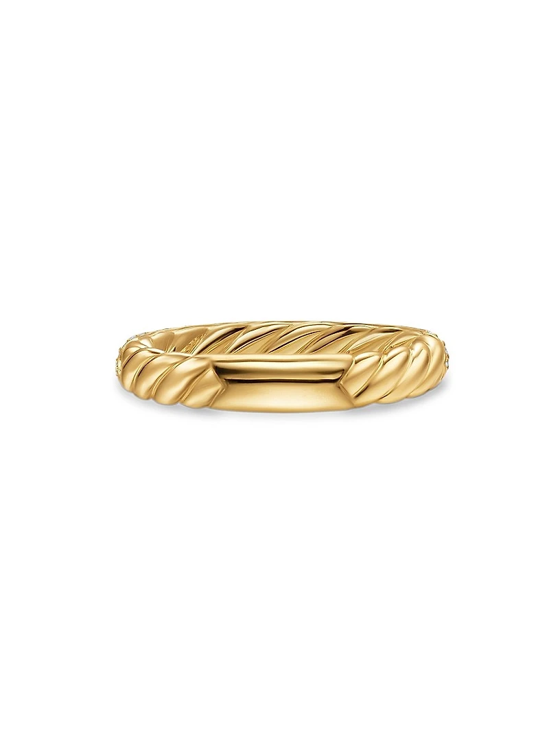 DY Mercer Pavé Band Ring 18K Yellow Gold