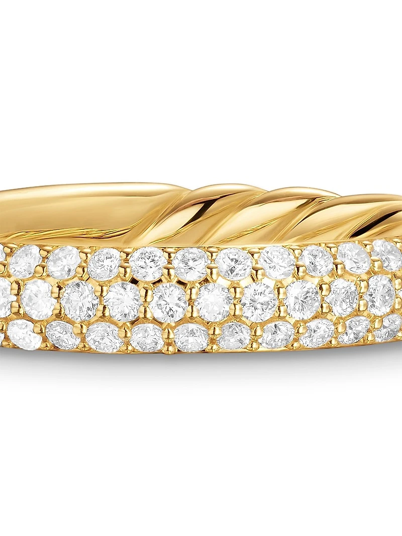 DY Mercer Pavé Band Ring 18K Yellow Gold