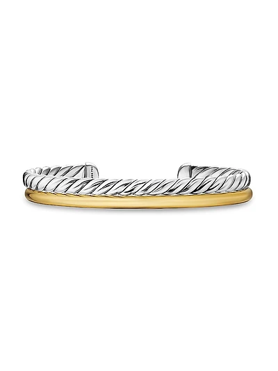 DY Mercer Two Row Cuff Bracelet Sterling Silver