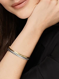 DY Mercer Two Row Cuff Bracelet Sterling Silver