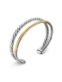 DY Mercer Two Row Cuff Bracelet Sterling Silver