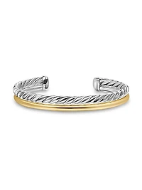 DY Mercer Two Row Cuff Bracelet Sterling Silver