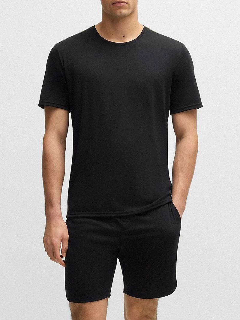 Stretch-Jersey Pajamas with Overlock Stitching