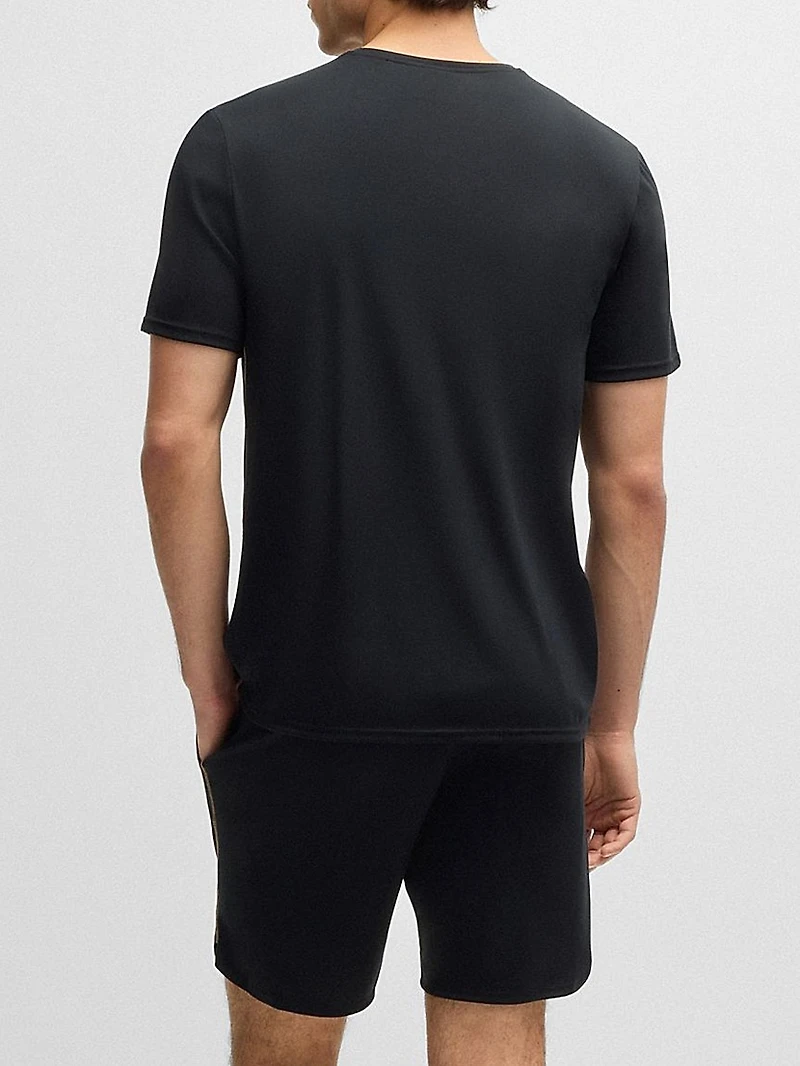 Stretch-Jersey Pajamas with Overlock Stitching
