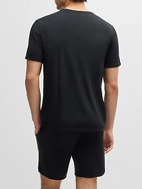 Stretch-Jersey Pajamas with Overlock Stitching