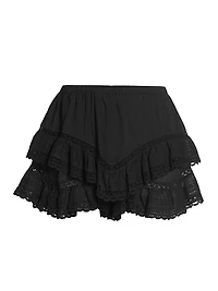 Geana Lace Ruffle Shorts