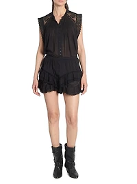 Geana Lace Ruffle Shorts
