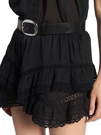 Geana Lace Ruffle Shorts