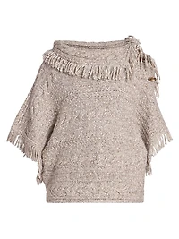 Blanche Cabled Poncho Sweater