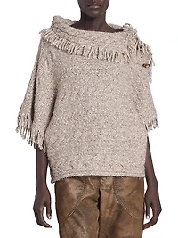 Blanche Cabled Poncho Sweater