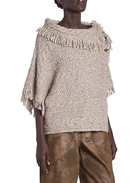 Blanche Cabled Poncho Sweater