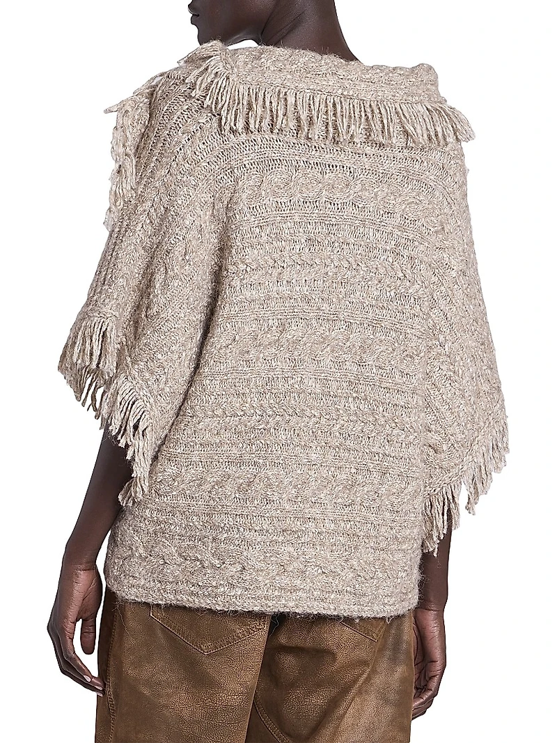 Blanche Cabled Poncho Sweater
