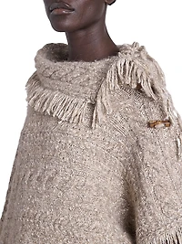 Blanche Cabled Poncho Sweater